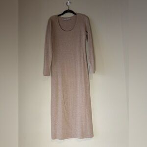 LOFT Long Sleeve Ribbed Sweater Style Maxi Midi Dress